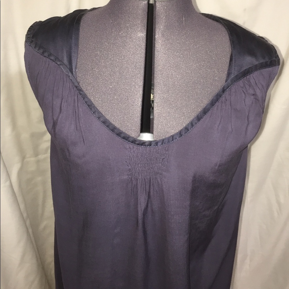 Navy blue, tunic length tank